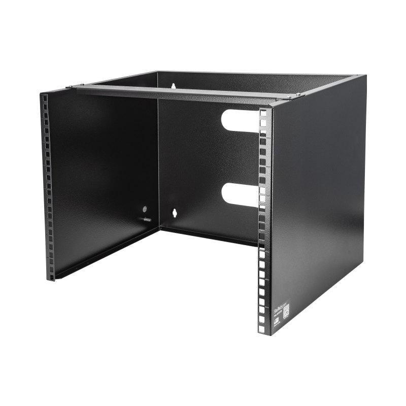 StarTech.com Support Mural pour Baie de Brassage 8U - Profondeur de 13,75" - Rack pour Panneau de Brassage 19" pour Équipement Réseau Peu Profond - Capacité de 36kg