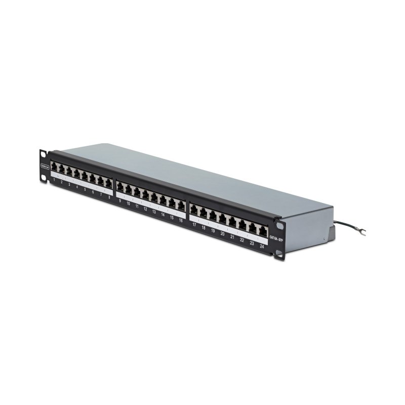 StarTech.com Panneau Patch Cat6A Blindé 24 Ports 1U, 110 Perforations, Panneau de brassage Ethernet Cat6A RJ45 STP Monté en Rack