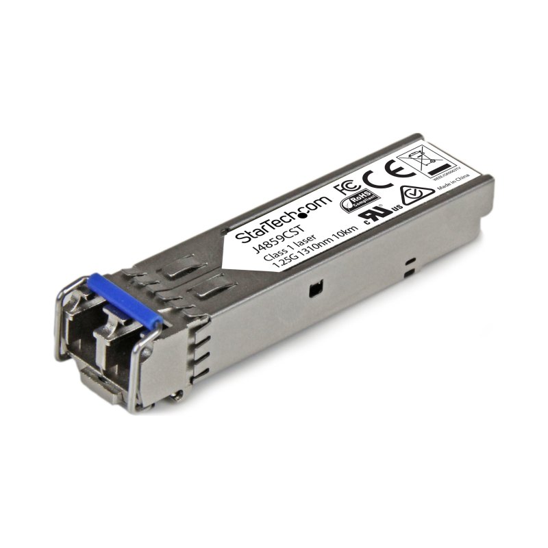 StarTech.com HPE J4859C Compatible SFP Module - 1000BASE-LX - 1GbE Single Mode /Multi Mode Fiber Optic Transceiver - 1GE Gigabit Ethernet SFP - LC 10km - 1310nm - DDM HPE 1400, 1700, 1820