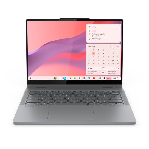 Lenovo Chrome 2in1 14IRU10 Intel Core 5 120U Chromebook 35,6 cm (14") Écran tactile WUXGA 8 Go LPDDR5-SDRAM 256 Go SSD Wi-Fi 6E (802.11ax) ChromeOS Gris Anglais