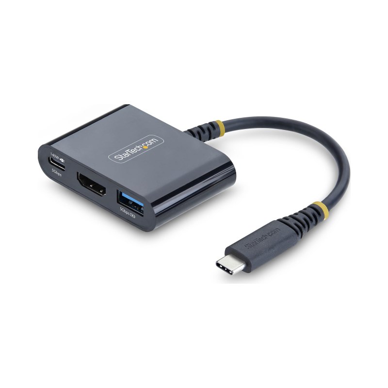 StarTech.com Adaptateur Multiport USB-C vers HDMI avec Charge PD 140W, HDMI 4K 60Hz, Hub USB 5 Gbps, Mini Dock pour MacBook / Dell / Thinkpad / HP / iPad / Tablettes