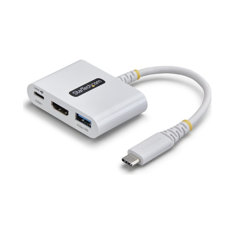 StarTech.com Adaptateur Multiport USB-C vers HDMI avec Charge PD 140W, HDMI 4K 60Hz, Hub USB 5 Gbps, Mini Dock pour MacBook / Dell / Thinkpad / HP / iPad / Tablettes
