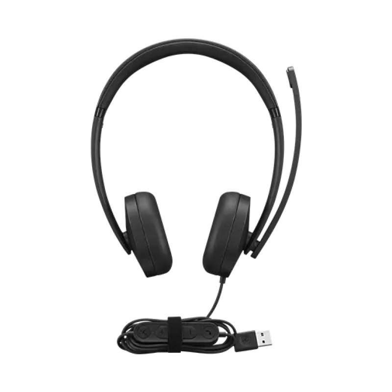 Lenovo 4XD1P83425 headphones/headset Wired Head-band Calls/Music USB Type-A Black