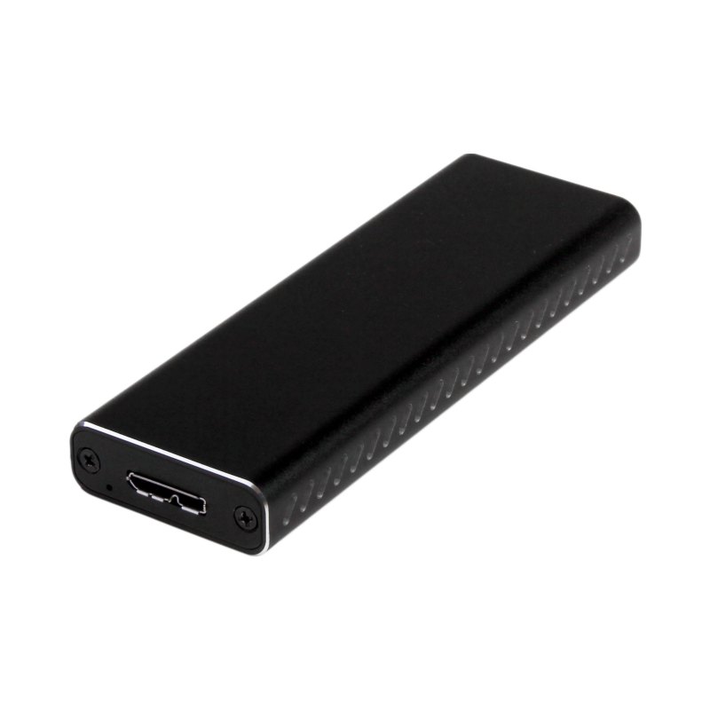 StarTech.com Boîtier Aluminium M.2 SSD vers USB 3.0 (5Gbps) avec UASP - Noir - M.2 NGFF SATA avec Clé B & Clé B+M - Boîtier Externe M.2 Portable - Non Compatible avec NVMe / AHCI