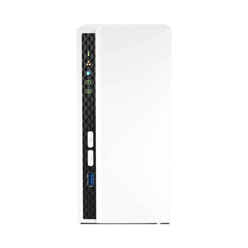 QNAP TS-233 serveur de stockage NAS Tower ARM Cortex-A55 2 Go 0 To QNAP QTS Blanc