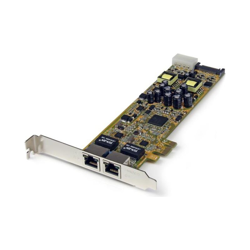 StarTech.com Dual Port PCI Express Gigabit Ethernet PCIe Network Card Adapter - PoE/PSE - TAA