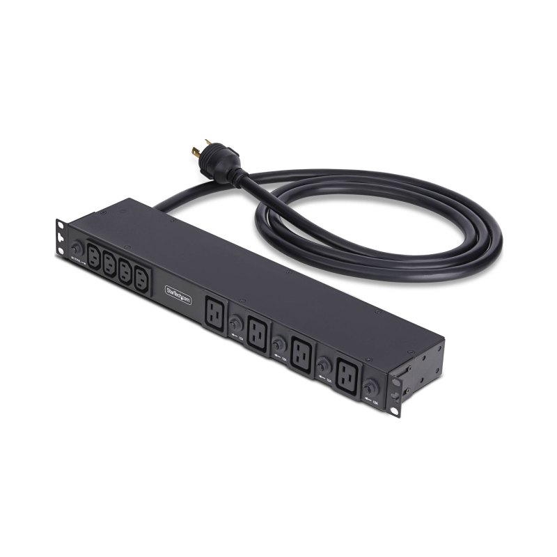 StarTech.com 20-Outlet Rackmount PDU, 1U Server Power Strip, 16x C13 + 4x C19, 8x Front and 12x Rear Outlets, NEMA L6-30P Wall Connection, 30A/240V, UL-Listed, TAA