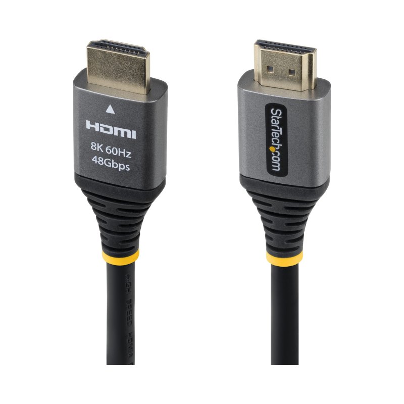 StarTech.com 12ft (3.6m) Certified Ultra High Speed HDMI Cable, 8K 60Hz/4K 120Hz, HDMI 2.1 Cable with HDR10+ / eARC, 48Gbps, 8K HDMI Cord for Monitor/TV/Display, Flexible TPE Jacket