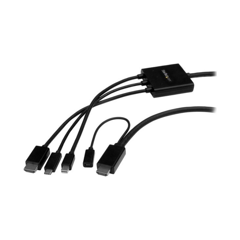 StarTech.com Câble adaptateur USB-C, HDMI ou Mini DisplayPort vers HDMI de 2 m