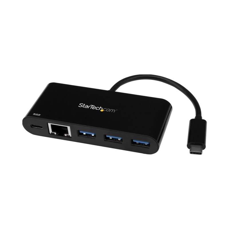 StarTech.com Hub USB 3.0 3 Ports avec Gigabit Ethernet et Alimentation Passthrough 60W - USB-C vers 3 x USB-A (USB 3.0 SuperSpeed 5Gbps) - Hub Adaptateur USB 3.2 Gen 1 Type-C