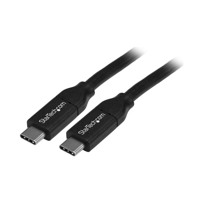 StarTech.com Câble de Charge Rapide USB-C de 4m, Charge et Synchronisation, 100W (5A) PD, USB 2.0, Certifié USB-IF - Cordon de Charge USB C Noir