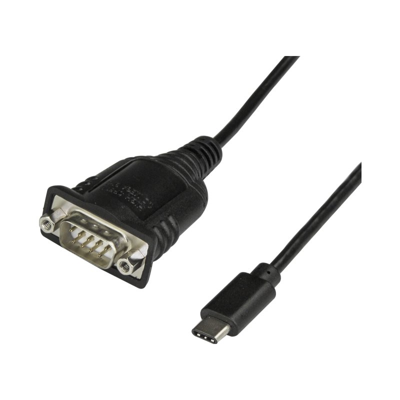 StarTech.com Câble Adaptateur USB-C vers Série de 40 cm - Convertisseur USB Type C vers RS232 (DB9) - Câble Série USB-C pour PLCs/APIs, Scanners, Imprimantes - M/M - Windows/Mac/Linux