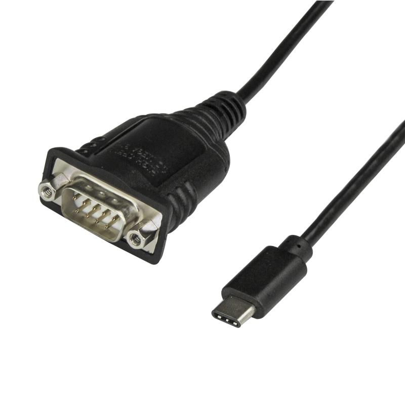 StarTech.com Câble Adaptateur USB-C vers Série de 40 cm - Convertisseur USB Type C vers RS232 (DB9) - Câble Série USB-C pour PLCs/APIs, Scanners, Imprimantes - M/M - Windows/Mac/Linux