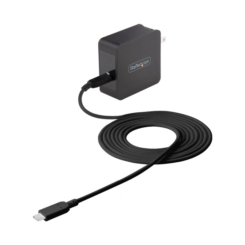 StarTech.com Chargeur mural USB-C - Chargeur d'ordinateur portable USB-C 60W PD - Câble de 6 pieds/2 m - Adaptateur d'alimentation compact universel de type C - Dell XPS, Lenovo X1 Carbon, HP EliteBook, MacBook - Certifié USB IF/ETL