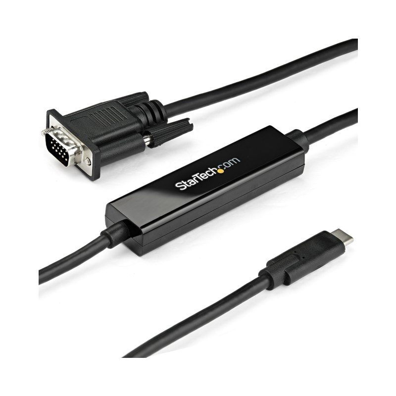 StarTech.com Adaptateur USB-C vers VGA 1m - Câble Vidéo Actif USB Type C vers VGA - 1920x1200/1080p - Compatible Thunderbolt 3 - Convertisseur USB-C à VGA - DP Alt Mode HBR2