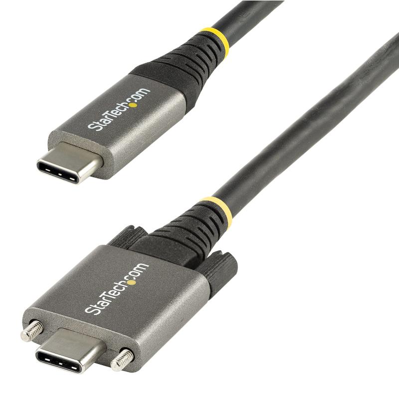StarTech.com Câble USB-C de 50cm, Verrouillage de la Vis Latérale, USB 10Gbps, 100W (5A) Power Delivery, 8K 60Hz/4K 144Hz DP Alt Mode - Compatible Thunderbolt