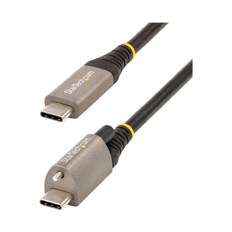 StarTech.com Câble USB-C de 50cm, Verouillage par Vis Supérieure, USB 10Gbps, 100W (5A) Power Delivery, 8K 60Hz/4K 144Hz DP Alt Mode - Compatible Thunderbolt