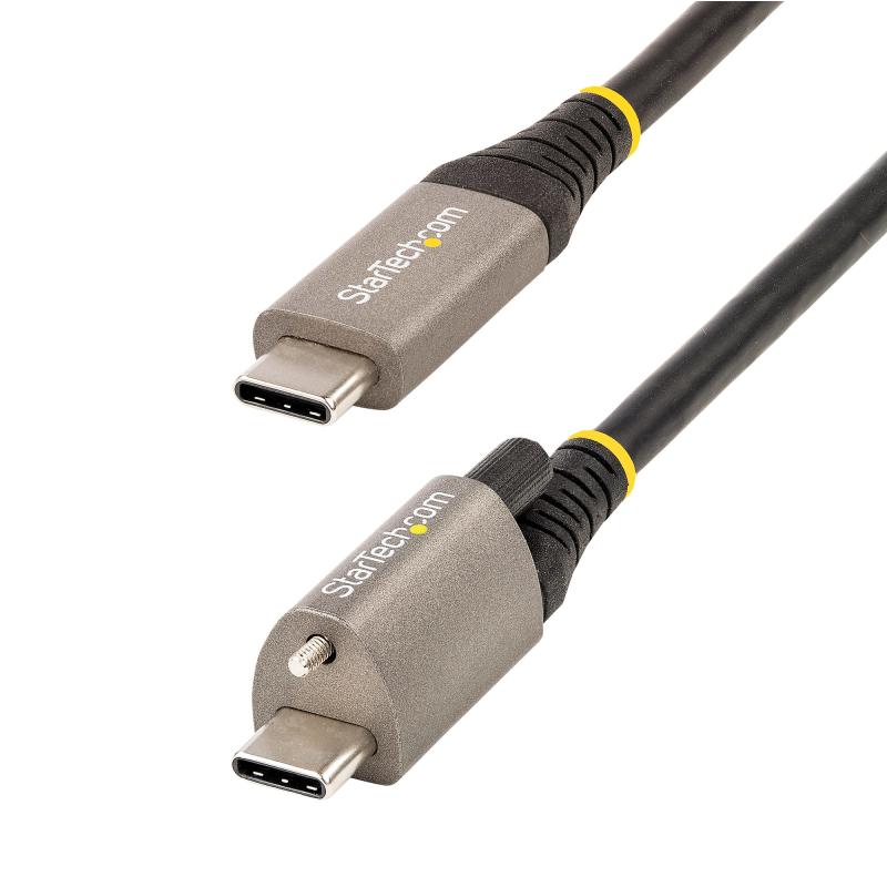 StarTech.com Câble USB-C de 50cm, Verouillage par Vis Supérieure, USB 10Gbps, 100W (5A) Power Delivery, 8K 60Hz/4K 144Hz DP Alt Mode - Compatible Thunderbolt