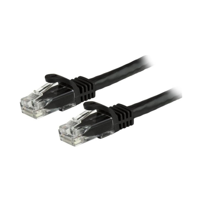StarTech.com 20ft CAT6 Ethernet Cable - Black CAT 6 Gigabit Ethernet Wire -250MHz 100W PoE RJ45 UTP Network/Patch Cord Snagless w/Strain Relief Individually Tested