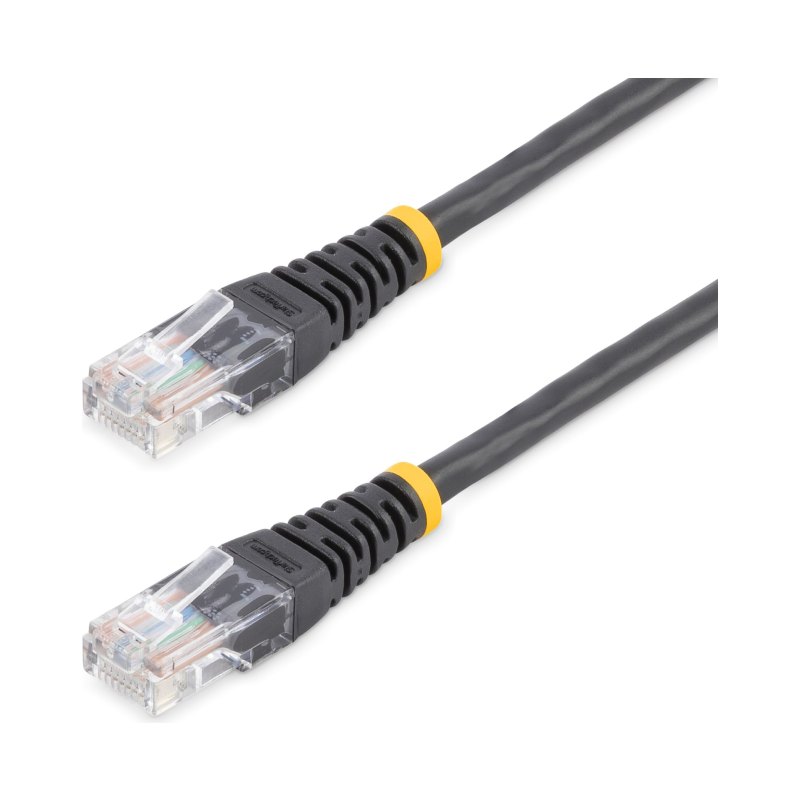 StarTech.com 15,24 m Câble de raccordement Cat5e noir moulé RJ45 UTP Cat 5e - Câble de raccordement 15,24 m