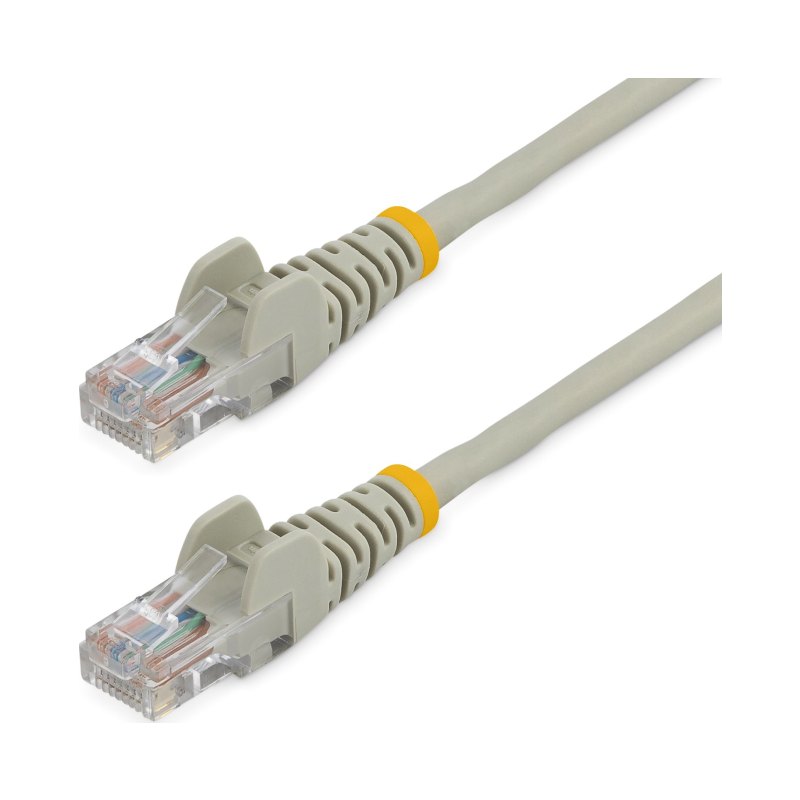 Câble de raccordement Cat5e StarTech.com avec connecteurs RJ45 sans accroche - 15,24 m, Gris
