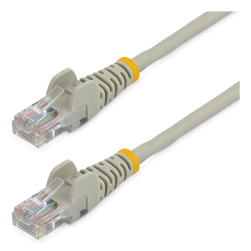 Câble de raccordement Cat5e StarTech.com avec connecteurs RJ45 sans accroche - 15,24 m, Gris