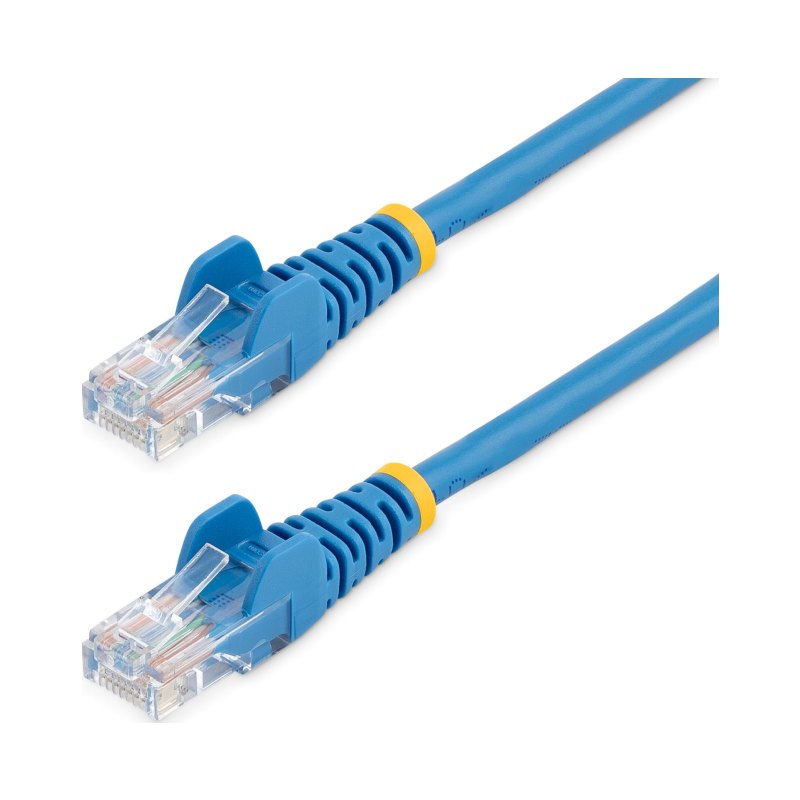 Câble de raccordement Cat5e StarTech.com avec connecteurs RJ45 sans accroche - 12 pieds, bleu