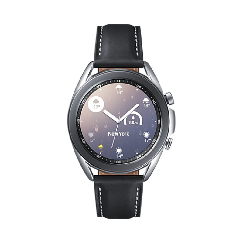 Samsung Galaxy Watch3 3.05 cm (1.2") AMOLED 41 mm Digital 360 x 360 pixels Touchscreen Silver Wi-Fi Refurbished GPS (satellite)