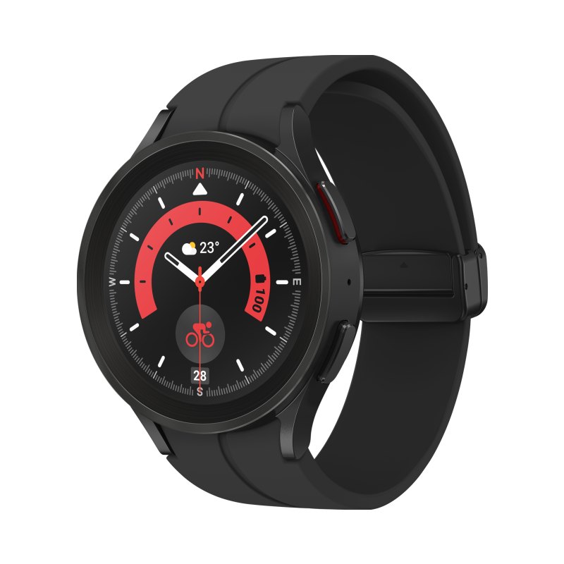 Samsung Galaxy Watch5 Pro 3.56 cm (1.4") OLED 45 mm Digital 450 x 450 pixels Touchscreen Black Wi-Fi GPS (satellite)