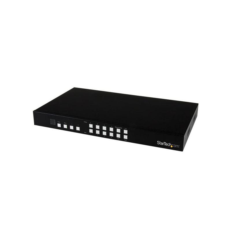 StarTech.com Matrice HDMI 4x4 avec Picture-and-Picture Multiviewer - Switch et répartiteur HDMI pour mur d'écrans