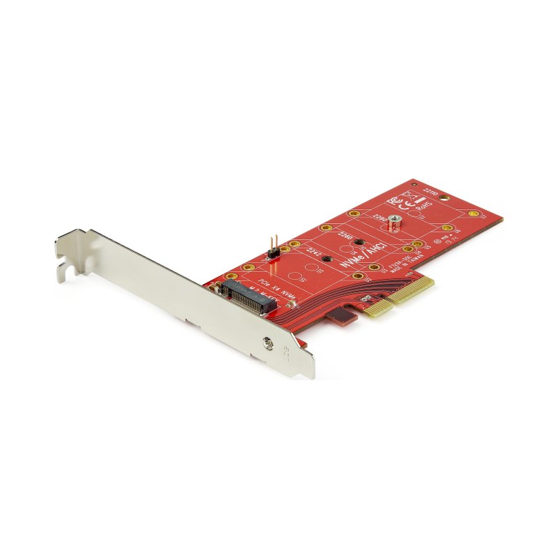 StarTech.com Adaptateur SSD PCIe M2 - x4 PCIe 3.0 NVMe / AHCI / NGFF / M-Key - Low Profile et Full Profile - Adaptateur SSD PCI Express M.2