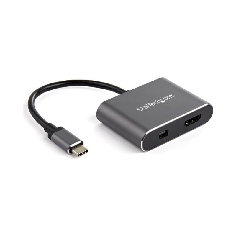StarTech.com Adaptateur multiport USB-C vers mini DisplayPort ou HDMI - 4K 60 Hz - Convertisseur 2-en-1