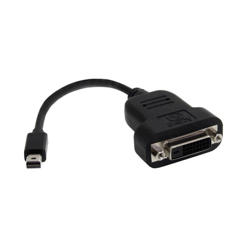 StarTech.com Mini DisplayPort to DVI Adapter - Active Mini DisplayPort to DVI-D Adapter Converter - 1080p Video - mDP or Thunderbolt 1/2 Mac/PC to DVI Monitor Dongle, mDP to DVI Single-Link