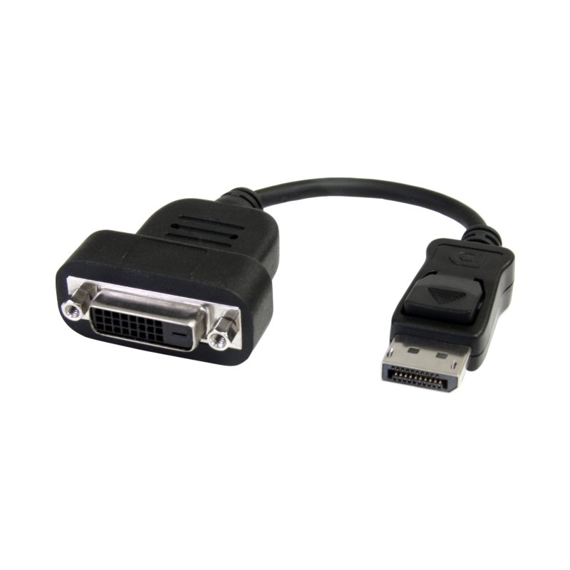 StarTech.com DisplayPort to DVI Adapter - Active DisplayPort to DVI-D Adapter/Video Converter 1080p - DP 1.2 to DVI Monitor Cable Adapter Dongle - DP to DVI Adapter - Latching DP Connector