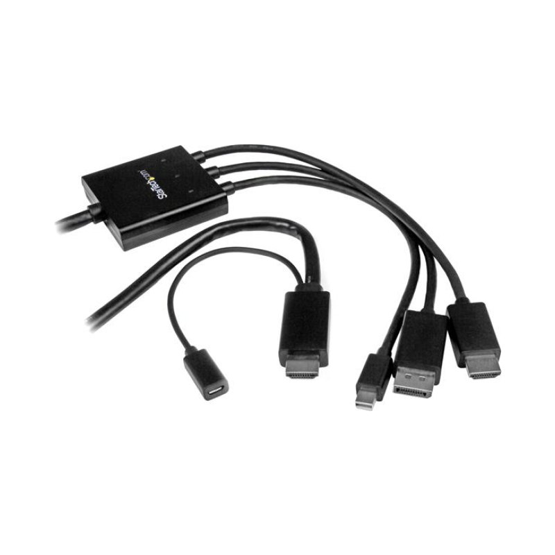 StarTech.com HDMI, DisplayPort or Mini DisplayPort to HDMI Converter Cable - 2 m (6 ft.)
