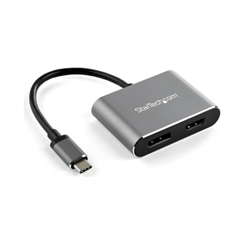 StarTech.com Adaptateur multiport USB-C vers DisplayPort ou HDMI - 4K 60 Hz - Convertisseur 2-en-1