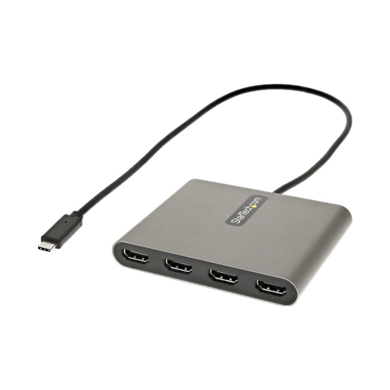 StarTech.com Adaptateur USB C vers Quad HDMI, Convertisseur de Moniteur USB-C vers 4x HDMI pour Windows (pas de support pour macOS/ChromeOS/Linux) - TAA