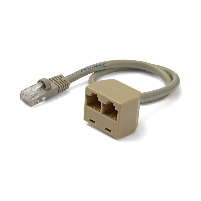 StarTech.com Câble répartiteur RJ45 2 vers 1 - Câble adaptateur Ethernet - 1x RJ45 (M) 2x RJ45 (F)