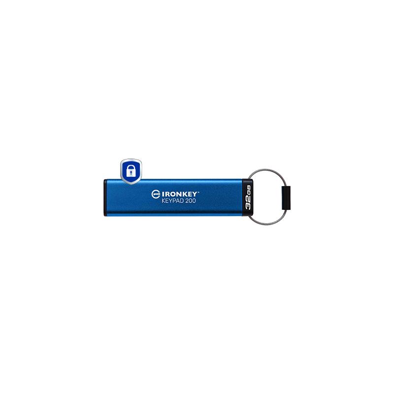 Kingston Technology IronKey Keypad 200 de 32 Go, FIPS 140-3 niveau 3 (en attente), chiffrement AES-256