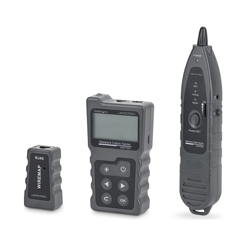StarTech.com Network Cable Tester with Tone Probe Tool, Multi-Function RJ45 LAN Cable Tester for Continuity/PoE/NCV, Supports Cat5e/Cat6/Cat6a/Cat8 UTP/STP Ethernet Cables