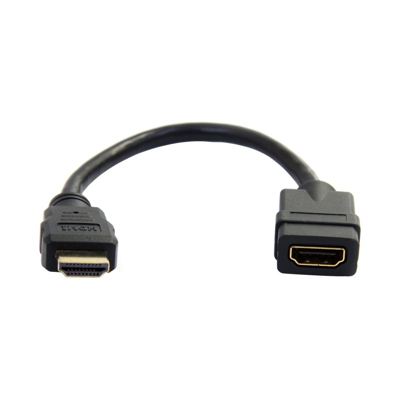 StarTech.com Câble de rallonge HDMI 15,2cm - Câble HDMI court mâle vers femelle - Rallonge de câble HDMI 4K - Économiseur de port HDMI UHD 4K 30Hz M/F - HDMI 1.4 haute vitesse - 30AWG - Rallonge dongle HDMI