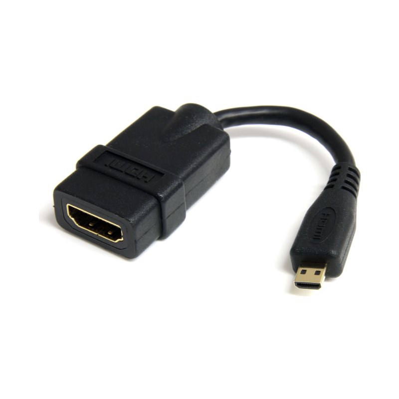 StarTech.com Adaptateur Micro HDMI vers HDMI - 4K 30Hz - Câble/Dongle Convertisseur Micro HDMI Type-D Haute Vitesse vers HDMI 1.4 - Résistant - Écrans, TV & Affichages Ultra HD HDMI - M/F