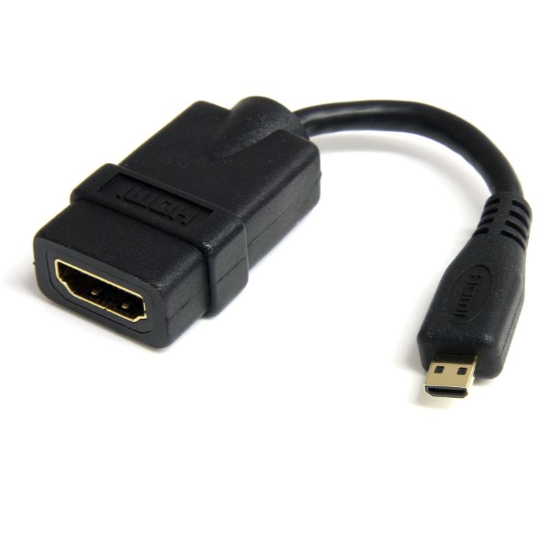 StarTech.com Adaptateur Micro HDMI vers HDMI - 4K 30Hz - Câble/Dongle Convertisseur Micro HDMI Type-D Haute Vitesse vers HDMI 1.4 - Résistant - Écrans, TV & Affichages Ultra HD HDMI - M/F