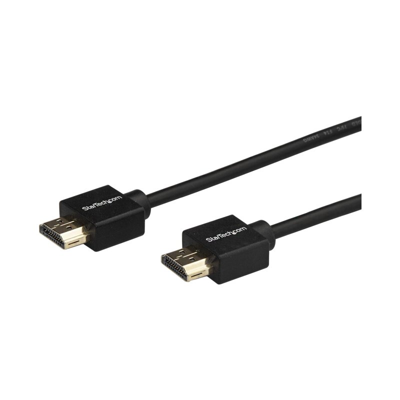 StarTech.com Câble HDMI 2.0 Fin de 2m, Câble HDMI Haute Vitesse 4K 60Hz avec Ethernet, Câble HDMI UHD, Classé CL2, Câble/Cordon HDMI Fin pour TV/Écran/Portable/PC, HDMI vers HDMI Vidéo