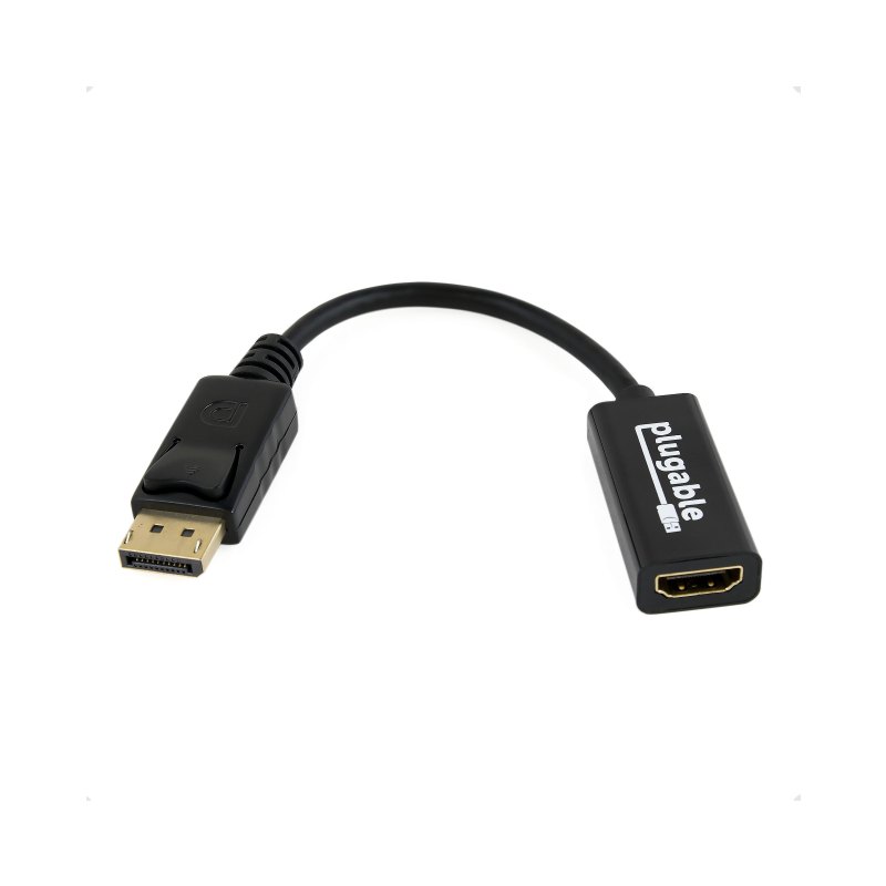 Plugable Technologies Passive DisplayPort to HDMI Adapter, Driverless, Compatible with Windows and Linux Systems and Displays up to 4K UHD 3840x2160@30Hz