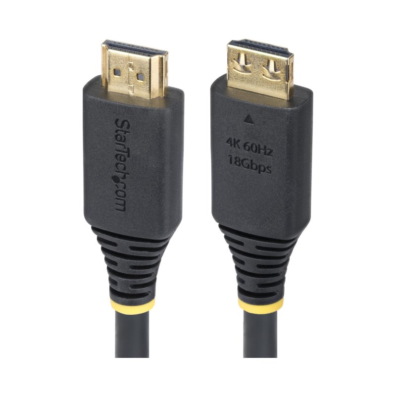 StarTech.com Câble HDMI Haute Vitesse de 50 cm avec Connecteurs à Verrouillage, 4K 60 Hz/1440p 144 Hz, HDR10/HDCP 2.2/ARC, 18 Gbps, Câble UHD HDMI pour Téléviseur/Moniteur/Écran, Gaine TPE