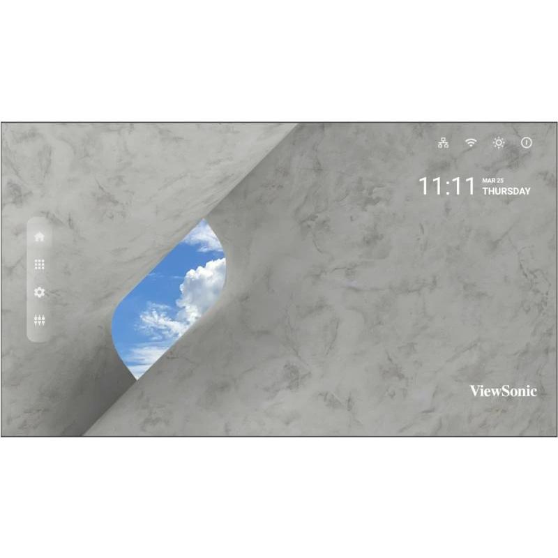 Viewsonic LDP136-071C Écran d'affichage dynamique 3,45 m (136") LED Wifi 600 cd/m² 4K Ultra HD Noir Intégré dans le processeur Android 9