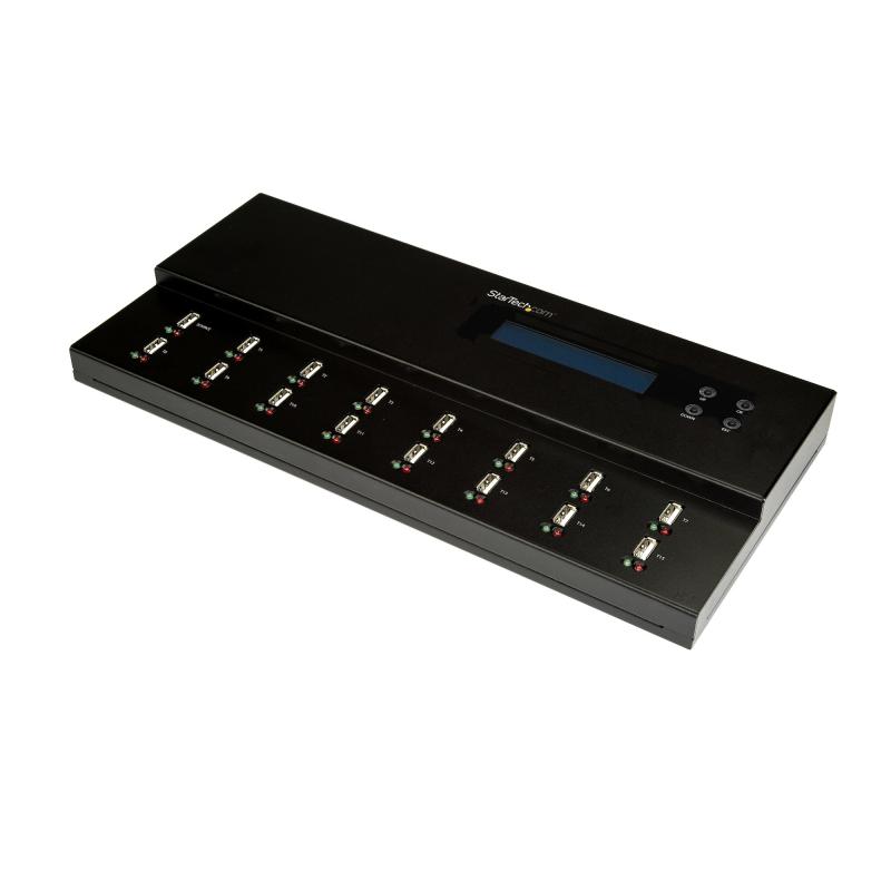 StarTech.com Duplicateur et Effaceur Autonome de 1 à 15 clés USB, Copieur de Plusieurs Clés USB, Copie Système et Fichier et Secteur par Secteur, 1,5 Go/min, Effacement en 3 Passes, Affichage LCD