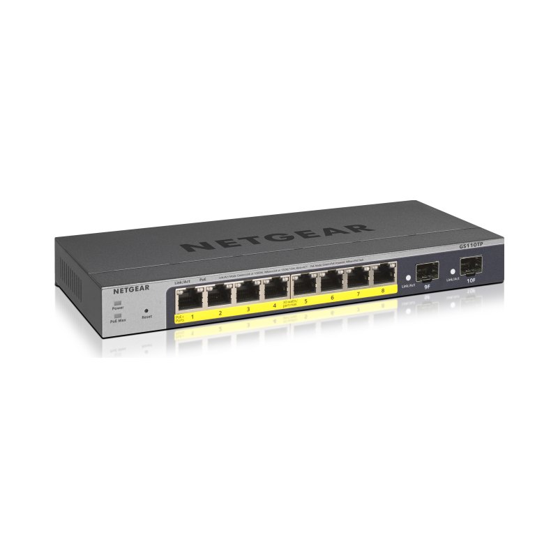 NETGEAR 8-Port PoE Gigabit Ethernet Smart Switch (GS110TP)