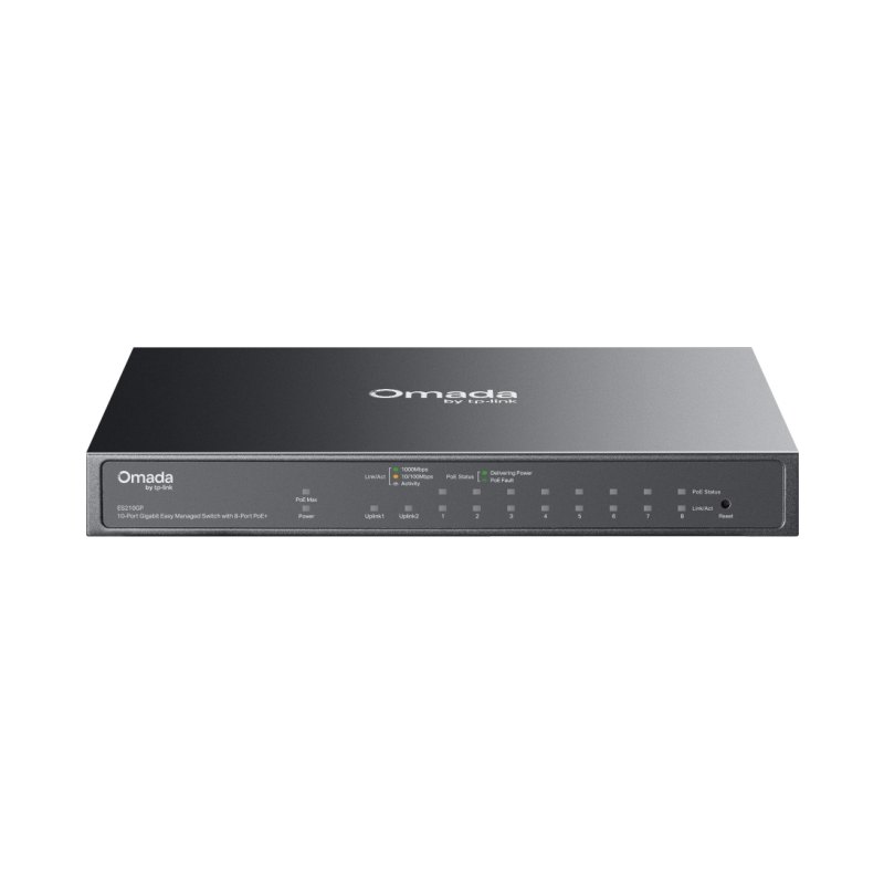 TP-Link Omada ES210GP network switch Managed L2 Gigabit Ethernet (10/100/1000) Power over Ethernet (PoE) DIN rail Black